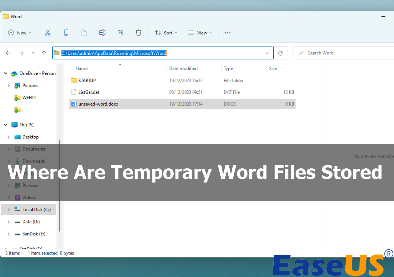 Where Are Temporary Word Files Stored? How to Locate